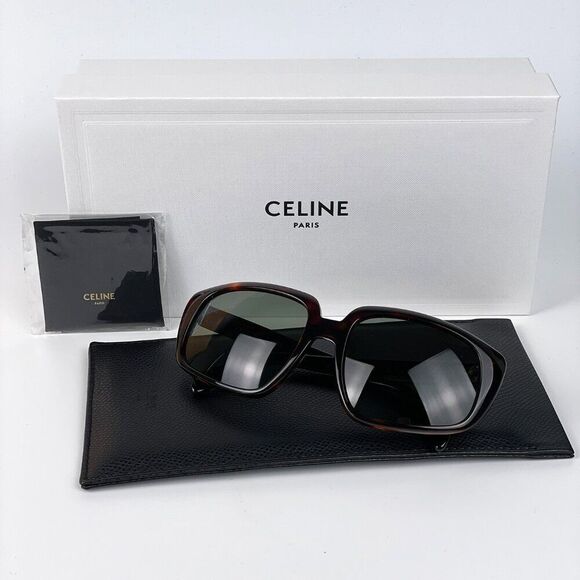CELINE Woman Sunglasses Havana Green CL40073I 54N Woman Sunglasses BRAND NEW main image 9